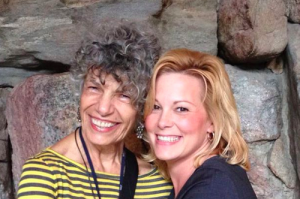 NPR's Susan Stamberg, left, with Tracey Johnston-Crum, spokeswoman for the Grove Park Inn
