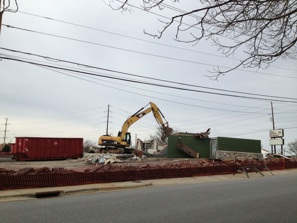 PHOTOS: Demolition of Three Brothers Restaurant on Haywood Street in
