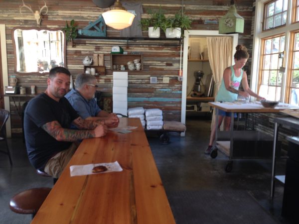 L-R: Rob, Bob, and Lindsey at Hole Doughnuts.